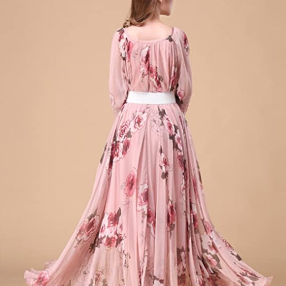 Chiffon Floral Dress - Picture 4 of 4